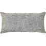 Ravenna Home Classic Paisley Throw Pillow - 24 x 12 Inch, Grey