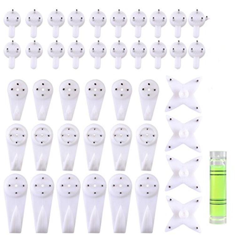 43pcs Invisible Nail Screws Wall Hooks No Trace Picture Hangers Traceless Multi-function Art Painting Frame Hanger