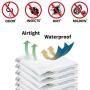 Hanging Vacuum Storage Bags, FoolHome Space Saver Bags for Clothes, Duvets, Pillows & Travel Luggage, 4 Pack(2xJumbo, 2xLarge)