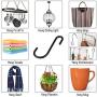 Zeltauto S Shaped Hook Pot Rack Hook Utility Hanger Holder for Kitchenware Utensils Clothes Bags Towels Plants, 30 Pcs (Black)