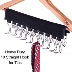 LEKUSHA Belt Tie Organizer Hanger, 20 Hook Belt Tie Rack, Space Saver Storage Holder for Closet - Change Your Clothes Hanger to Belt Tie Organizer Hanger