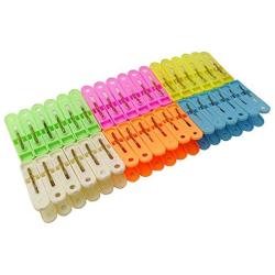 Little Things Colorful 36 Clips Pack Pegs Plastic Laundry Clothespins Hangers Spring Clamp
