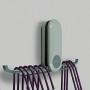 LiXiongBao Clothes Hangers Storage Green Folding Self Adhesive Stacker Rack Holder Organizer, Wall Mounted for Bathroom Balcony