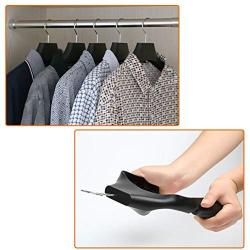 CHAONAO Black Suit Hangers Plastic Non-Slip Wide Shoulder Clothes Hanger for Coats, Jacket, Pants, and Dress Clothes,B,40pcs