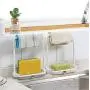 FidgetKute Towel Storage Hanging Rack Shelf Bathroom Kitchen Dishcloth Dish Cloth Hanger Beige