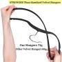 Premium Quality Velvet Hanger (Set of 50) - Ultra -Thin No Slip Velvet Suit Hangers - Swivel Hooks, Stronger Than Standard Velvet Hangers - Space Saving Clothes Hangers - Black