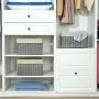 SONGMICS Set of 3 Rattan-Style Storage Bins, Indoor Collapsible Storage Baskets, Toy Organizers, 30L Decorative Bins with Liner and Handles, Bedroom Closet Laundry Room, Gray URRB225WG