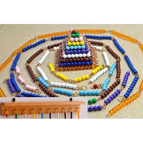 Montessori short bead chains with hanger Montessori short bead chains with hanger
