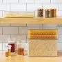 mDesign Stackable Plastic Kitchen Pantry Cabinet/Refrigerator Food Storage Container Bin Boxes with Lid - Organizer for Packets, Snacks, Produce, Pasta - BPA Free - Holds 4.7 Quarts, 4 Pack - Clear mDesign Stackable Plastic Kitchen Pantry Cabinet/Refrigerator Food Storage Container Bin Boxes with Lid - Organizer for Packets, Snacks, Produce, Pasta - BPA Free - Holds 4.7 Quarts, 4 Pack - Clear