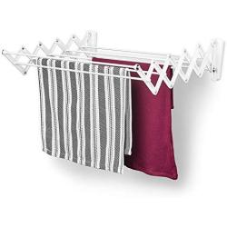 Polder Wall-Mount 24-Inch Accordion Clothes Dryer White