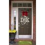 Custom Monogram Letter Wooden Door Hanger Wreath