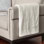 Ravenna Home Classic Micro Mink Trellis Throw Blanket - 50 x 60 Inch, Linen