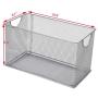 SK SHARKBANG Metal Mesh CD Basket Holder Disc Organizer Desk Storage Bin Boxes for Home&Office Silver