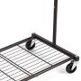 Bextsware Clothes Rack, Industrial Pipe Garment Racks On Wheels, Heavy Duty Commercial Grade Hanging Clothes Organizer Stand Clothing Rack with Metal Bottom Shelves for Boxes Shoes Storage, Bronze