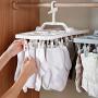 HJYPYJ Magic Hanger,360?? Rotate Multi-Clip Folding Hanger,Wet and Dry Dual-Use PP Space-Saving Organizer Hangers, Strong Bearing Capacity/Gray / 5 pcs