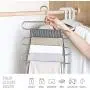 SAVICOS Pants Hangers S-Shape Trousers Hangers Stainless Steel Clothes Hangers Closet Space Saving for Pants Jeans Scarf Hanging Silver (4 Pack)
