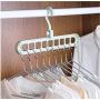 10pcs Non-Slip Plastic Clothes Hanger Storage Rack Holder Wardrobe Closet Organizer Clothing Space Saving Hanging Hooks Random Color