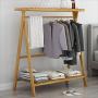 COAT RACK NAN Liang 3 in 1 Fashion Floor-Standing Multifunction Storage Racks Hangers Bedroom Clothes Rack Bamboo Arts Wardrobe Multi-Functional Clothing Rack (Size : 10045145cm)