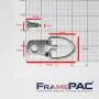 FramePac D Ring Picture Hangers - Single Hole D-Ring Hanger with Screws - for Picture Frames and Mirrors - used by Framing Professionals (100 Pack)