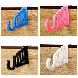 10PC Random Color Multi-Function Home Accessories Foldable Clothes Hanger Drying Rack 5 Hole Suit Bathroom Door Plastic Organizer Decoration