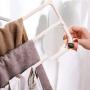 HJYPYJ Magic Hanger,Non-Slip Multifunction Folding Hangers,Hierarchical Storage Rack Pants Pp Hanger,Organizer Space-Saving Hanger,Bearing 1Kg Durable/Beige / 5 pcs