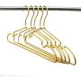 KOOBAY 30Pack 16.5" Gold Aluminum Laundry Wire Clothes Shirt Coat Suit Hangers with PVC-Coated and Notches