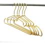 KOOBAY 30Pack 16.5" Gold Aluminum Laundry Wire Clothes Shirt Coat Suit Hangers with PVC-Coated and Notches