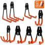 CoolYeah Steel Garage Storage Utility Double Hooks, Heavy Duty for Organizing Power Tools,Ladders,Bulk items (Pack of 8) CoolYeah Steel Garage Storage Utility Double Hooks, Heavy Duty for Organizing Power Tools,Ladders,Bulk items (Pack of 8)