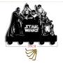 Starwars Wooden Hanger Unique Gift Clothes Hat Key Hook/Coat Rack/Wall Hook Home Decoration Wall Stickers Kitchen Bathroom Towel Hook,Black