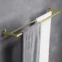 Hoooh Double Bath Towel Bar 36-Inch Stainless Steel Hand Towel Rack for Bathroom Wall Mount Brushed Gold, A102L90-BG Hoooh Double Bath Towel Bar 36-Inch Stainless Steel Hand Towel Rack for Bathroom Wall Mount Brushed Gold, A102L90-BG