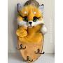 Fox on wooden Key Holder, wooden Key Rack, wooden Key Cabinet, Fox Key hanger, wooden Hanger, Leash Hanger