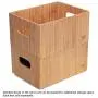 MobileVision Bamboo Storage Box, 9”x12”x 6”, Durable Bin w/Handles, Stackable - for Toys Bedding Clothes Baby Essentials Arts & Crafts Closet & Office Shelf