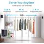 4.2M Stainless Steel Retractable Clothesline Indoor Clothes Hanger Drying Rack Travel Accessories, White
