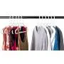Popular Design Products 50 pc White Plastic Hangers with Built-in Grip Strip Non-Slip Pads - Perfect for Dresses, Blouses and Pants - Work Great for Shirts, Ties, Scarves and Sweaters