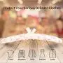 Neoviva 15.7 Inch Anti Slip Thick Floral Padded Hangers Set for Adults Women, Pack of 5 Foam Fabric Coat Hanger for Sweater Dresses