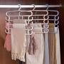 Zronji 1 Piece 5 Layers Clothes Hanger Holder Space Saving Wardrobe Organizer Pants Towel Rack Pants Hangers