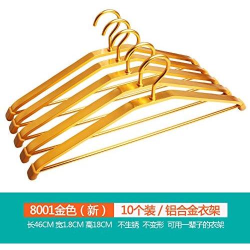 Vory Aluminum Hanger Clothes Rack Hanger Metal Clothes Rack into The Family with Simple Clothing Support,10, Gold
