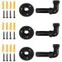 Sunmall Industrial Pipe Coat Hook Racks, Rustic Heavy Duty Wall Hooks for Hanging Clothes, DIY Black Towel Hook, Vintage Towel Holders for Bathrooms, Set of 3 Sunmall Industrial Pipe Coat Hook Racks, Rustic Heavy Duty Wall Hooks for Hanging Clothes, DIY Black Towel Hook, Vintage Towel Holders for Bathrooms, Set of 3