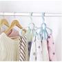 5 Ring Hole Tie Belt Clothes Hanger Necktie Scarf Holder Storage Rack Closet Organizer Space Saving Holder 5pcs Random Color