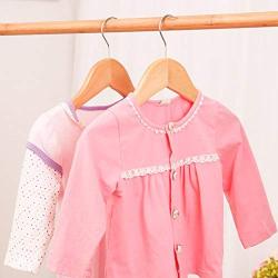 HYibiao Baby Hangers Children Hanger wooden Clothes Hanger 5 Pack Solid Wood Natural Finish Hanger Non Slip Hanger Heavy Duty Hangers