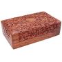 ITOS365 Handmade Wooden Jewelry Boxes Storage Case for Women Jewel Organizer Flower
