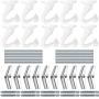 10 Sets Ceiling Hooks - Heavy Duty Swag Hook with Hardware for Hanging Plants Ceiling Installation Cavity Wall Fixing White