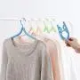 Buzazz 10PACk Portable Folding Clothes Hanger Home Travel Outdoor Camping Plastic Hangers Racks for Shirt, Skirt, Underwear, Kids clothes, Pants and More Five colors