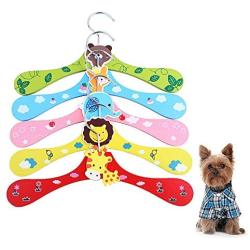 Tebatu Pet Dog Child Clothes Hanger Cartoon Design Resin Animal Cute Wooden Hangers