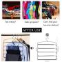 MEOKEY 3 Packs Pants Hangers 5 Layers Non-Slip Swing Arm Clothes Hangers Space Saving Closet Storage Organizer for Jeans Pants Leggings Scarves Ties Towels