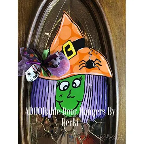 Halloween Witch Door Hanger Wood Cut Out