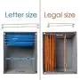 Prandom File Organizer Boxes - Set of 1 Collapsible Decorative Linen Filing Storage Hanging File Folders with Lids Office Cabinet Letter/Legal Size (17x14x11.2 inch)…
