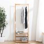 XF Coat Racks Bamboo Wo Wood Coat Rack Floor Bedroom Hanger Simple Clothes Shelf Household Rack Hanger - Wood Color Entryway Furniture (Size : 78178cm)