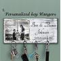 Photo Key holder for wall, Custom Wood Key Holder For Wall, Personalized Key Hanger, Custom Wall Key Hanger, Housewarming Gift, Anniversary Gift, Last name key rack, Family key hanger, Wedding gift