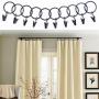 Heyuni.1PC Window Curtain Clips Hanger with Ring Strong Metal Drapery Decorative Hanging Curtain Hook Black 4.0mmX38mm